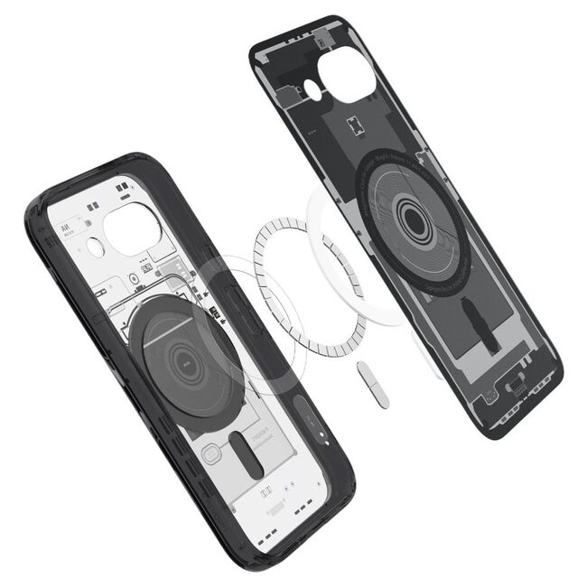 Husa pentru  iPhone 16e Spigen - Ultra Hybrid Zero One MagSafe - Negru royal