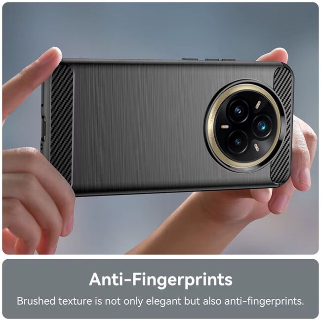 Husa pentru Realme 14 Pro+ Plus Carbon Liquid Silicone, Negru