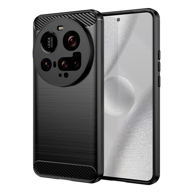 Husa pentru Xiaomi 15 Ultra Carbon Liquid Silicone, Negru