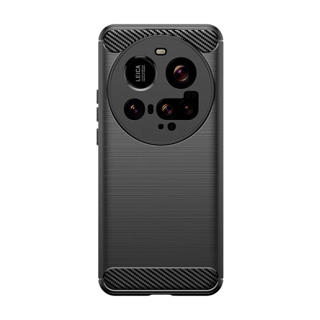Husa pentru Xiaomi 15 Ultra Carbon Liquid Silicone, Negru