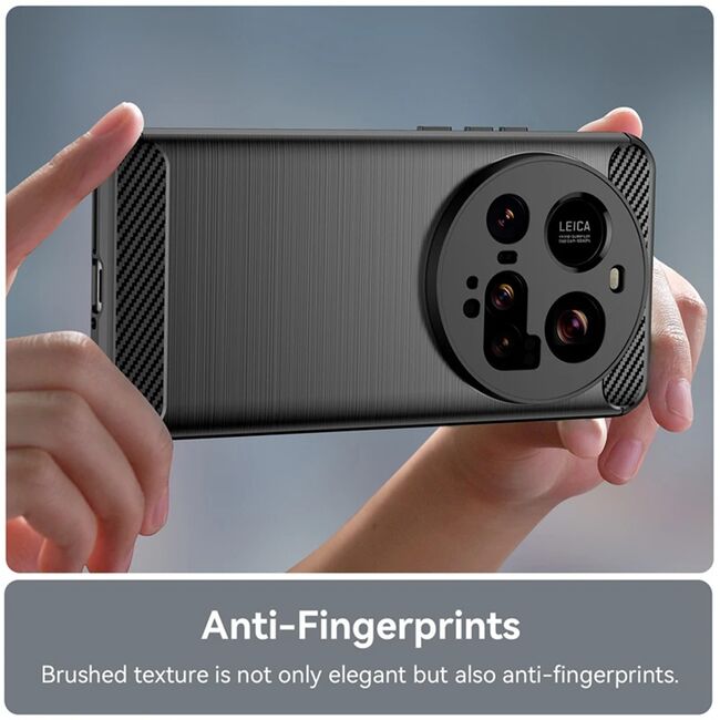 Husa pentru Xiaomi 15 Ultra Carbon Liquid Silicone, Negru