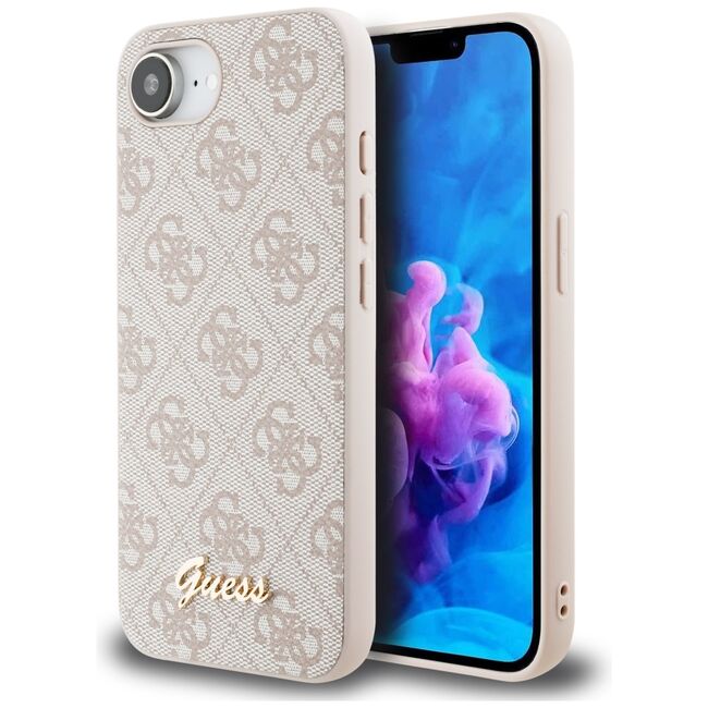 Husa premium pentru  iPhone 16e Guess Elegance Series - Crem