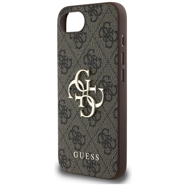 Husa premium pentru  iPhone 16e Guess Elegance Series - Maro inchis
