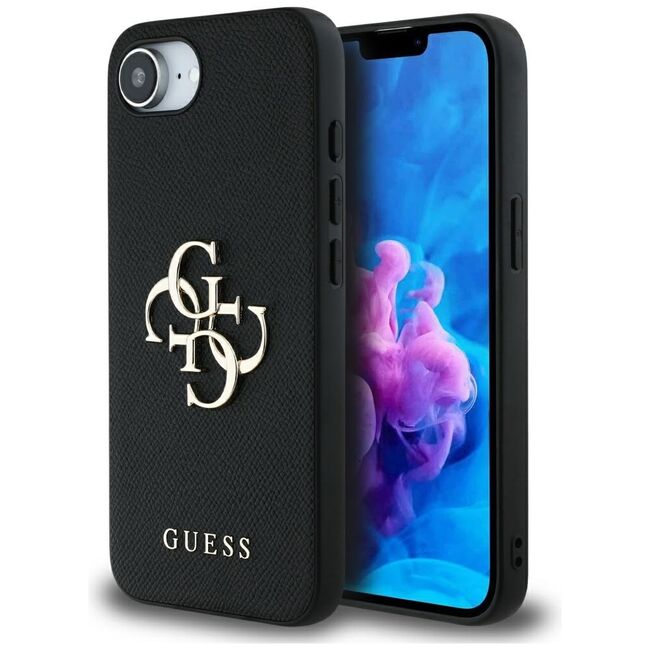Husa premium pentru  iPhone 16e Guess Elegance Series - Negru denim