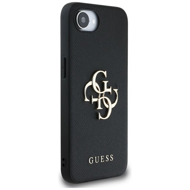 Husa premium pentru  iPhone 16e Guess Elegance Series - Negru denim