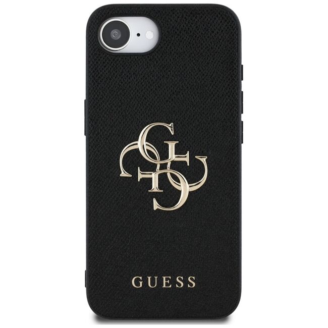 Husa premium pentru  iPhone 16e Guess Elegance Series - Negru denim
