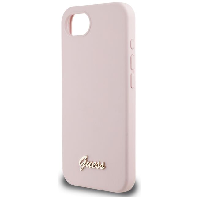 Husa premium pentru  iPhone 16e Guess Elegance Series - Roz neon
