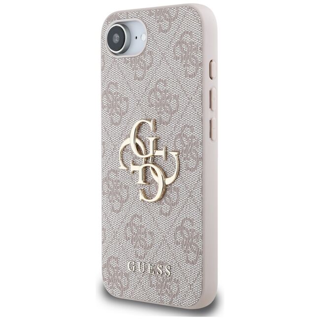 Husa premium pentru  iPhone 16e Guess Elegance Series - Roz pal