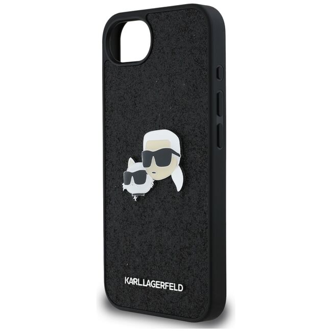 Husa premium pentru  iPhone 16e Karl Lagerfeld superior quality - Negru print