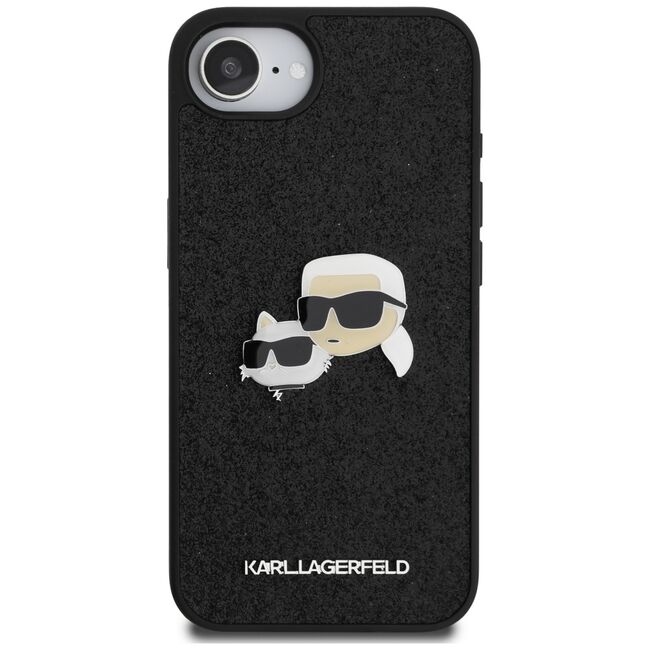 Husa premium pentru  iPhone 16e Karl Lagerfeld superior quality - Negru print