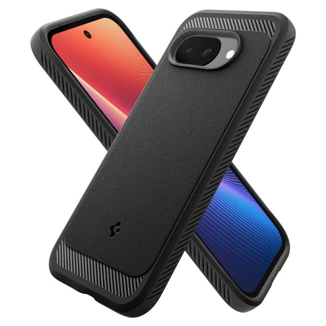Husa premium pentru  iPhone 16e Spigen - Rugged Armor MagSafe - Negru electric