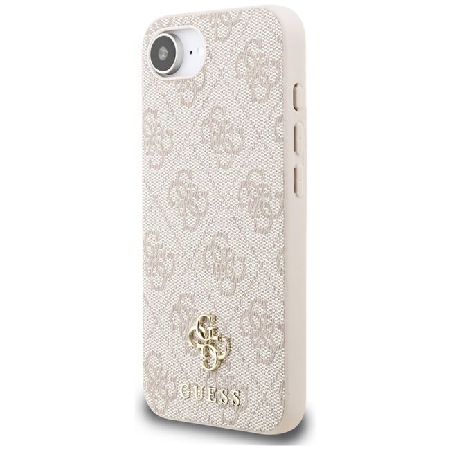Husa premium pentru  iPhone 16e compatibila MagSafe Guess Luxury Series - Bej