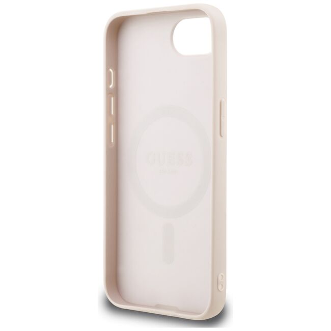 Husa premium pentru  iPhone 16e compatibila MagSafe Guess Luxury Series - Bej