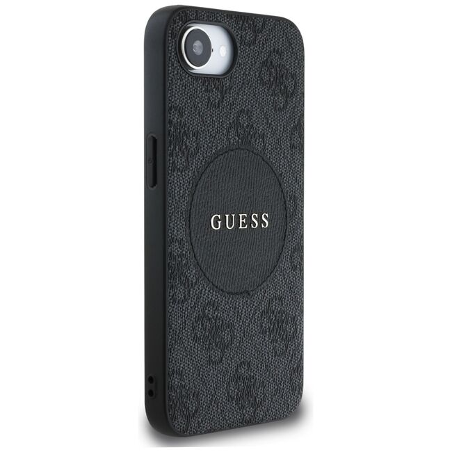 Husa premium pentru  iPhone 16e compatibila MagSafe Guess Luxury Series - Maro carbune