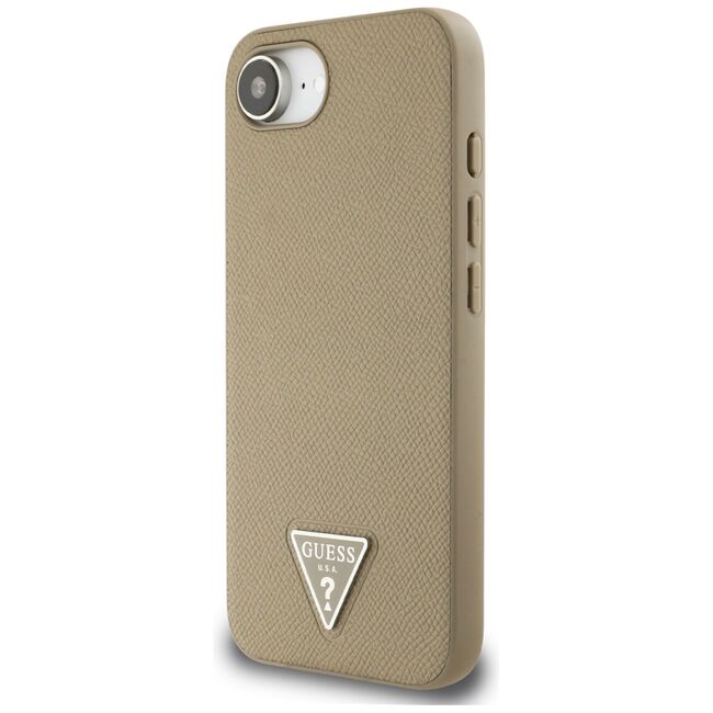 Husa premium pentru  iPhone 16e compatibila MagSafe Guess Luxury Series - Maro deschis