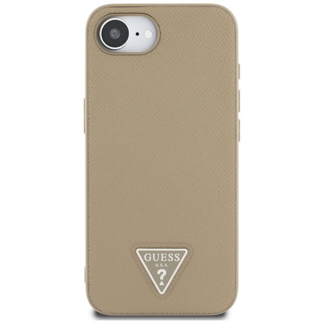 Husa premium pentru  iPhone 16e compatibila MagSafe Guess Luxury Series - Maro deschis