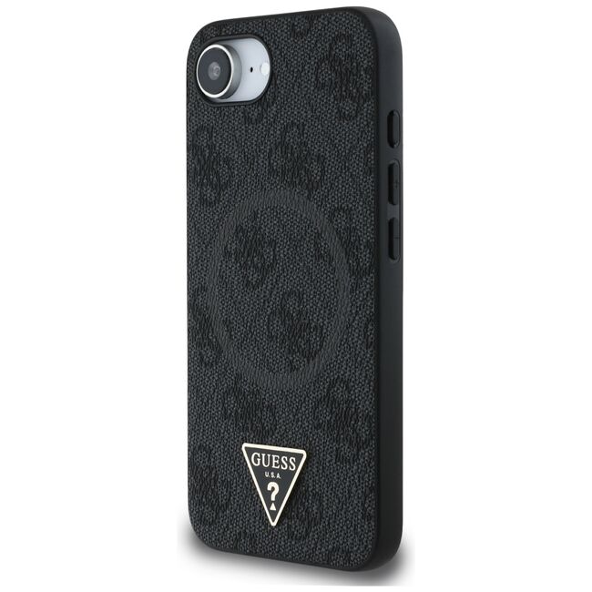 Husa premium pentru  iPhone 16e compatibila MagSafe Guess Luxury Series - Negru royal
