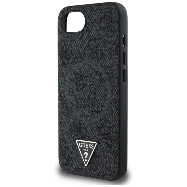 Husa premium pentru  iPhone 16e compatibila MagSafe Guess Luxury Series - Negru royal