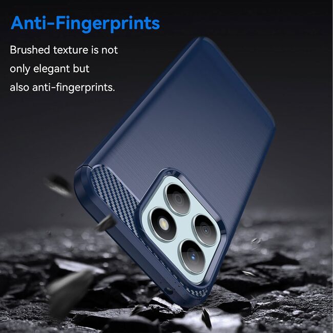 Husa pentru Honor X8c Liquid Carbon Silicone - albastru