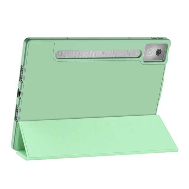 Husa pentru Lenovo Idea Tab Pro 12.7 inch cu functie wake-up/sleep si compartiment pentru stylus, tip stand - verde
