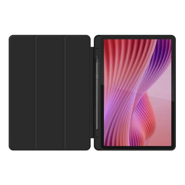 Husa pentru Lenovo Tab 10.1 2025 TB311 Soft Shell cu functie wake-up/sleep si compartiment pentru stylus, tip stand - Negru