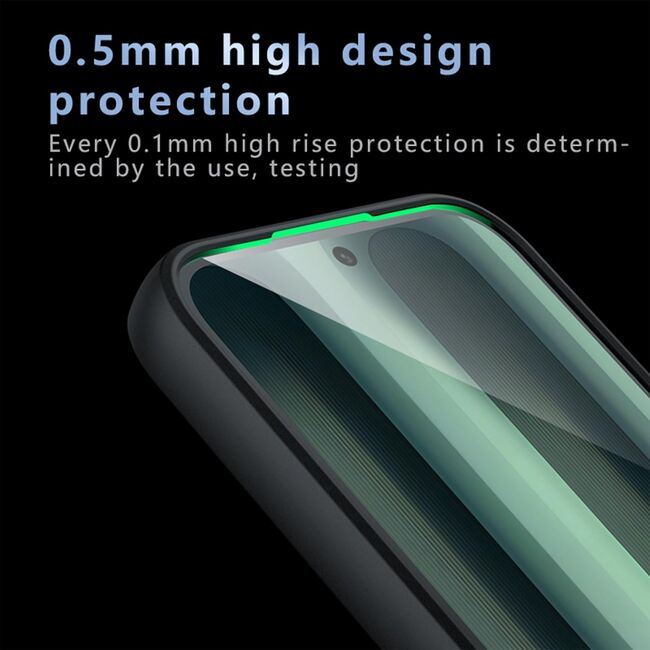 Husa pentru Nothing Phone (3a) Pro Anti-Scratch, Anti-Fingerprint, Anti-Oil, Never-Yellow, transparent / negru