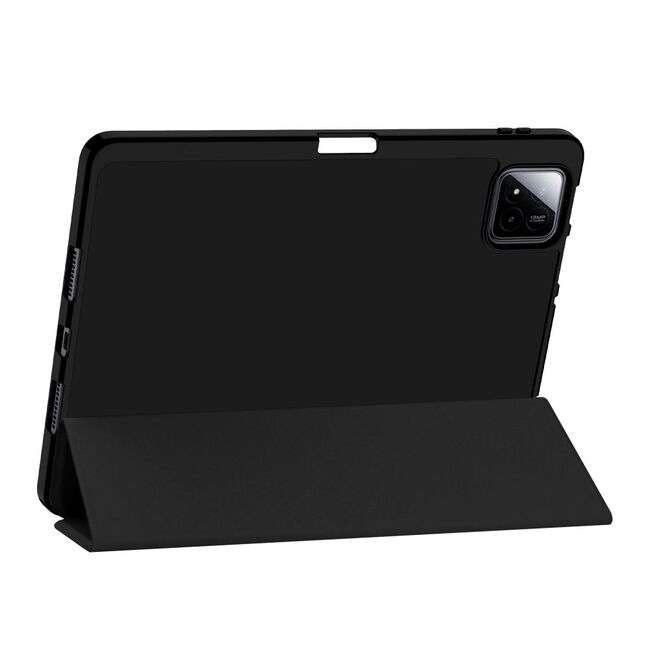 Husa pentru Xiaomi Pad 7 / 7 Pro Soft Shell cu functie wake-up/sleep si compartiment pentru stylus, tip stand - Negru