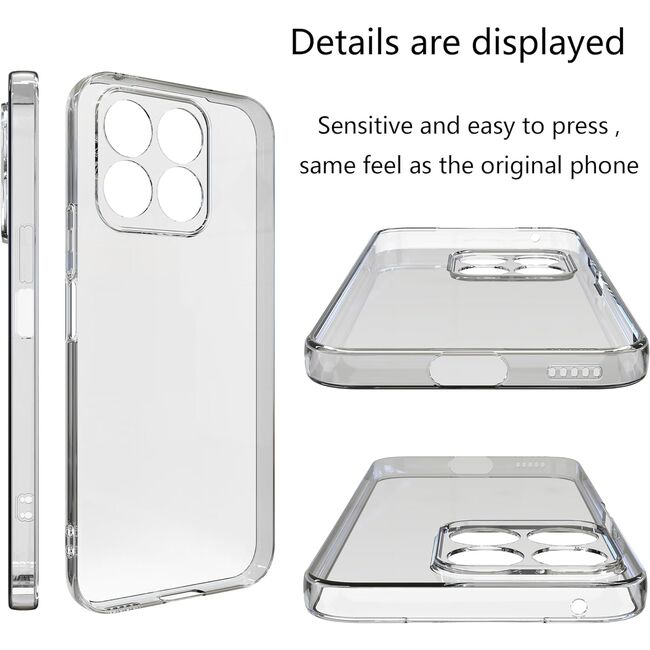 Husa pentru  Honor X8c, Anti-Shock 1.5mm, cu protectie lentile, Transparent