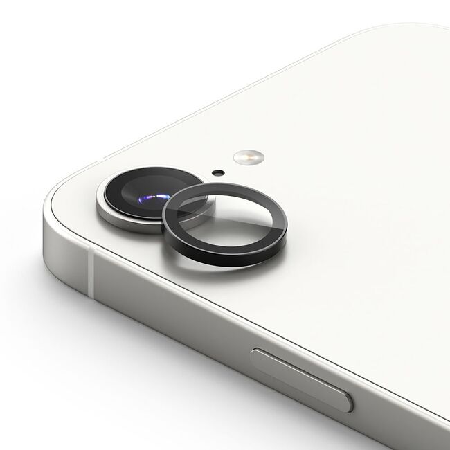 [Pachet 2x] Folie sticla camera iPhone 16e Ringke Camera Lens Frame, negru
