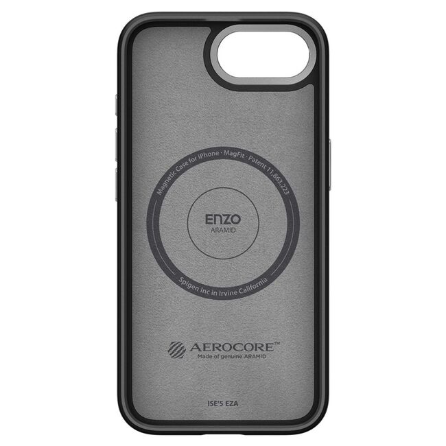 Husa iPhone 16e Spigen Enzo Aramid MagSafe, negru