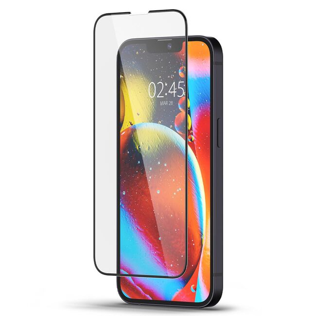 Folie iPhone 16e Spigen Glas.tR Slim, negru