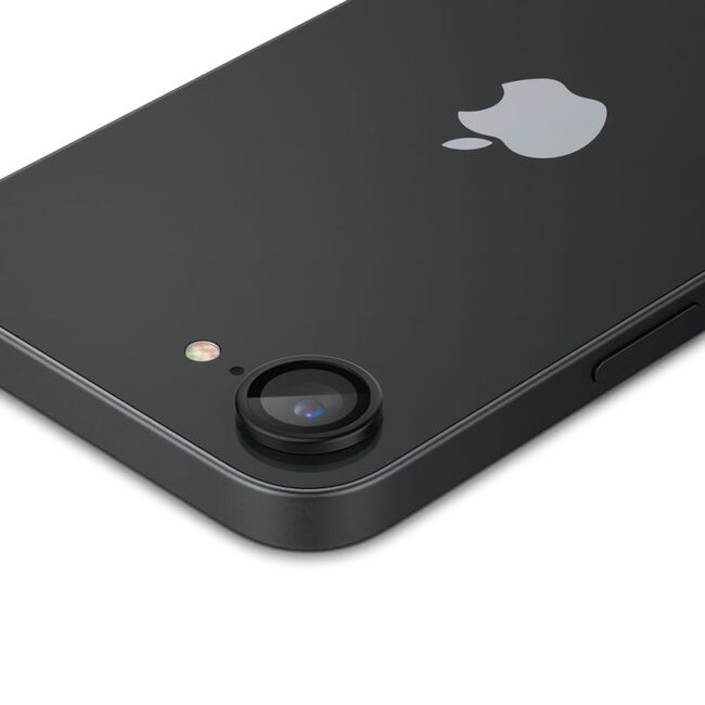 [Pachet 2x] Folie sticla camera iPhone 16e Spigen Glas.tR Optik EZ Fit Pro, negru