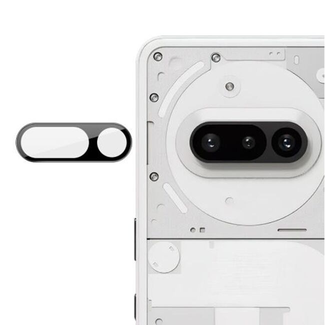 Folie de protectie camera pentru  Nothing Phone (3a) din sticla securizata, Full Cover, Rezistenta 9H, Anti-Zgârieturi, montare usoara - Negru