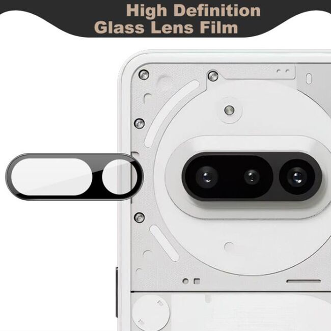 Folie de protectie camera pentru  Nothing Phone (3a) din sticla securizata, Full Cover, Rezistenta 9H, Anti-Zgârieturi, montare usoara - Negru