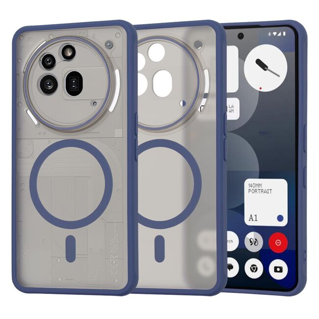 Husa pentru  Nothing Phone (3a) Pro cu MagSafe, Ghost Series, frosted - Albastru