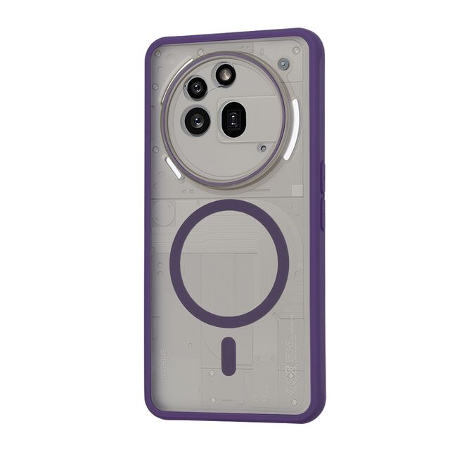 Husa pentru  Nothing Phone (3a) Pro cu MagSafe, Ghost Series, frosted - Mov