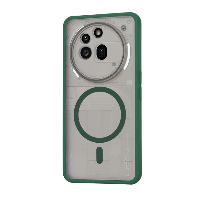 Husa pentru  Nothing Phone (3a) Pro cu MagSafe, Ghost Series, frosted - Verde
