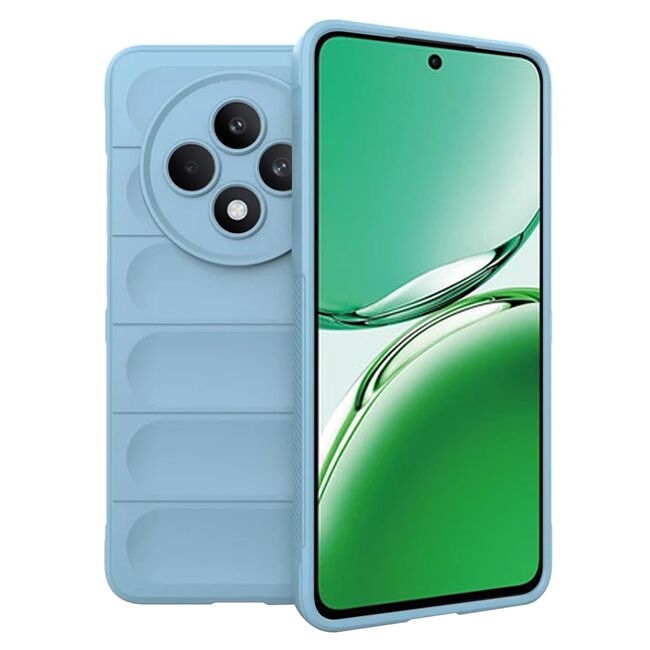 Husa pentru  Oppo Reno 12F, 12FS Liquid Silicone, Microfibre Lining, Non-Slip Airbag Design, Albastru