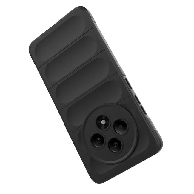 Husa pentru  Oppo Reno 12F, 12FS Liquid Silicone, Microfibre Lining, Non-Slip Airbag Design, Albastru
