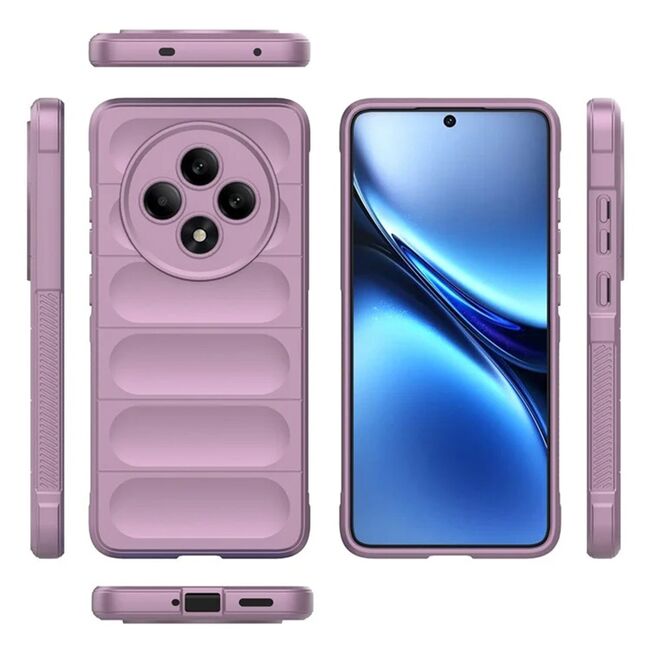 Husa pentru  Oppo Reno 12F, 12FS Liquid Silicone, Microfibre Lining, Non-Slip Airbag Design, Mov