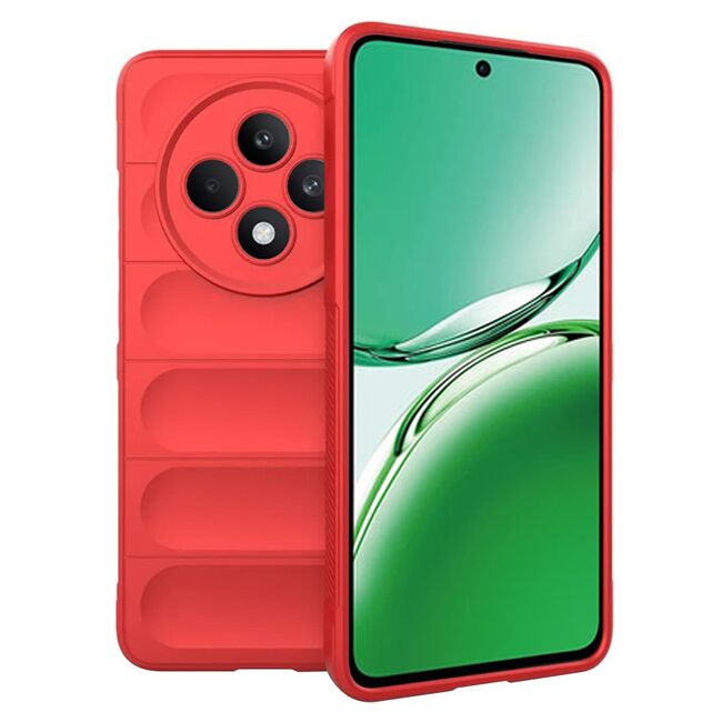 Husa pentru  Oppo Reno 12F, 12FS Liquid Silicone, Microfibre Lining, Non-Slip Airbag Design, Rosu