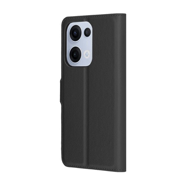 Husa pentru  Oppo Reno 13 tip carte cu inchidere magnetica, compartimente pentru carduri si functie stand, Negru
