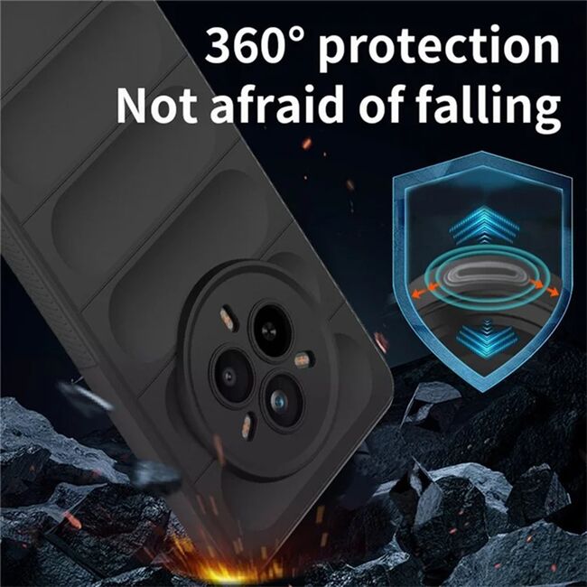 Husa pentru  Realme 14 Pro 5G Liquid Silicone, Microfibre Lining, Non-Slip Airbag Design, Negru