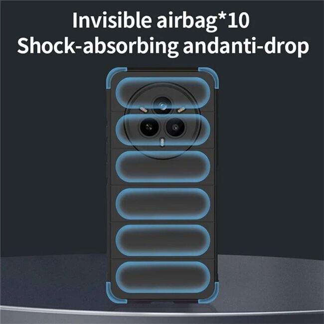 Husa pentru  Realme 14 Pro 5G Liquid Silicone, Microfibre Lining, Non-Slip Airbag Design, Negru