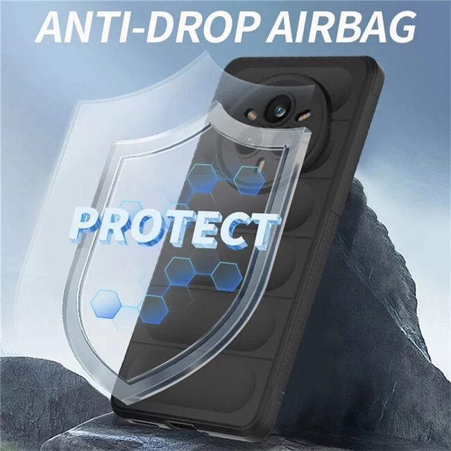 Husa pentru  Realme 14 Pro 5G Liquid Silicone, Microfibre Lining, Non-Slip Airbag Design, Negru