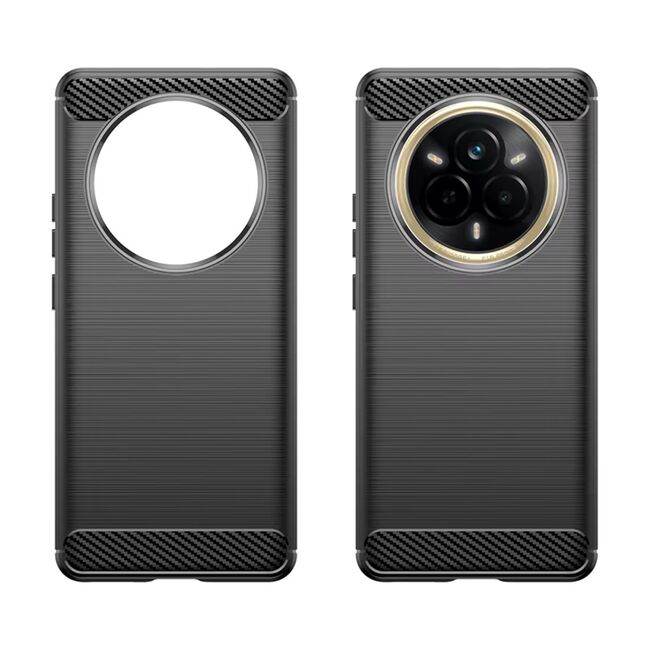 Husa pentru Realme 14 Pro 5G Carbon Liquid Silicone, Negru denim