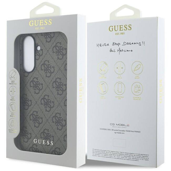 Husa premium pentru  Samsung Galaxy A36 Guess Elegance Series - Maro inchis