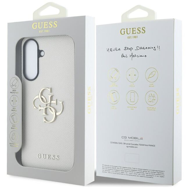 Husa premium pentru  Samsung Galaxy A56 Guess Elegance Series - Bej