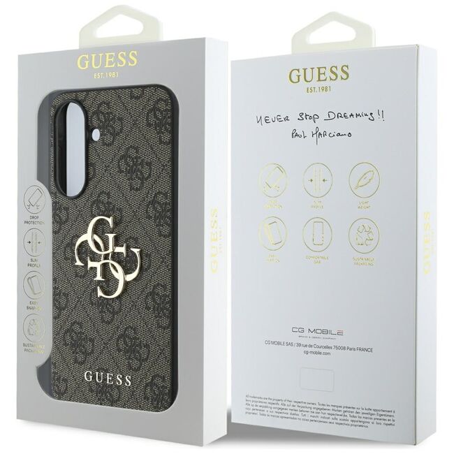 Husa premium pentru  Samsung Galaxy A56 Guess Elegance Series - Maro
