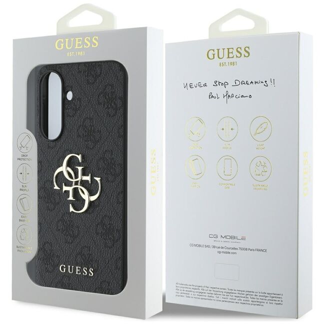Husa premium pentru  Samsung Galaxy A56 Guess Elegance Series - Negru royal